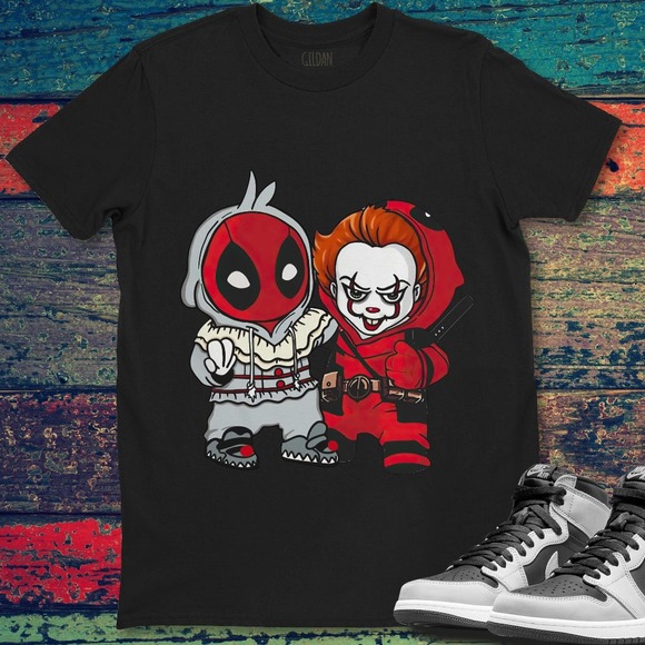 Tops - Deadpool and Pennywise Funny Friends Unisex Gift T-Shirt Shirt